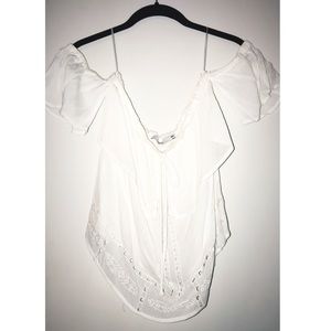 White boho blouse